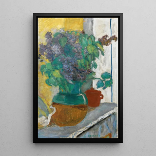 Pierre Bonnard - Lilas Mauve Dans Un Vase De Terre Jaune Et Vert.webp