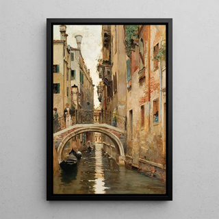Raffaele Tafuri - A canal in Venice.webp