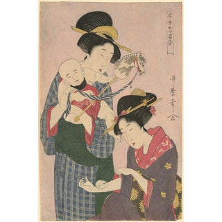 Rat et cheval - Kitagawa Utamaro | Reproduction Tableau Décoration murale affiche copie