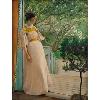 Reproduction Aux portes-fenêtres - La femme de l'artiste - Laurits Andersen Ring