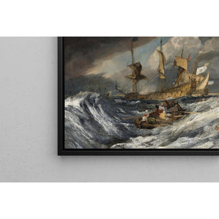 Reproduction Bateaux transportant des ancres vers les navires de guerre hollandais - Joseph Mallord William Turner