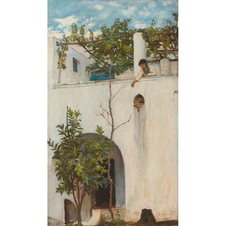 Reproduction Dame au balcon, Capri - John William Waterhouse