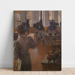 Reproduction Dans l'usine de substituts de café - Carl Moll