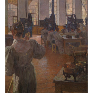 Reproduction Dans l'usine de substituts de café - Carl Moll