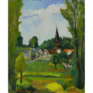 Reproduction Église de Vieux Moulin près de Compiègne Oise - Suzanne Valadon