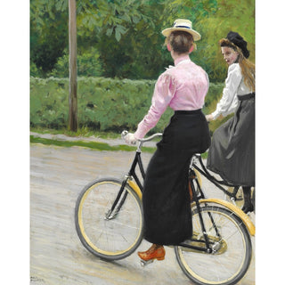 Reproduction En balade à vélo un jour d'été - Paul Fischer