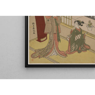 Reproduction Femme et servante - Suzuki Harunobu