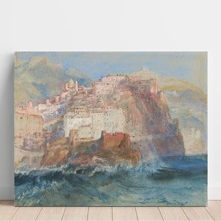Reproduction Gênes, vue depuis la mer, regardant vers l'église Santa Maria Assunta de Carignano - Joseph Mallord William Turner