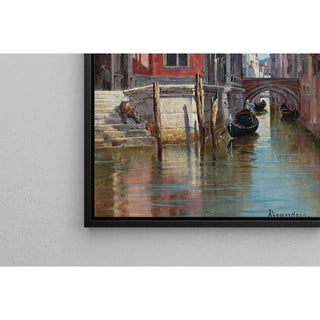 Reproduction Gondoliers sur un canal vénitien - Antonietta Brandeis