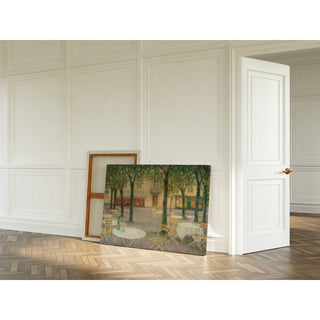 Reproduction La Place des buveurs d'eau, Aix-les-Bains - Henri Le Sidaner
