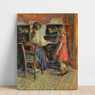 Reproduction La leçon de piano Marthe et Nono - Henri Lebasque