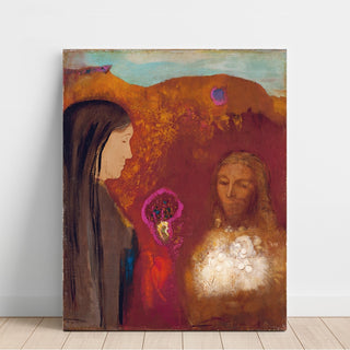 Reproduction Le Christ et la Samaritaine Le bouquet de fleurs blanches - Odilon Redon