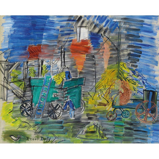 Reproduction Le Dépiquage Bleu - Raoul Dufy