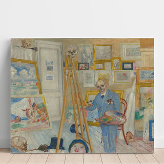 Reproduction Le Peintre de squelettes - James Ensor