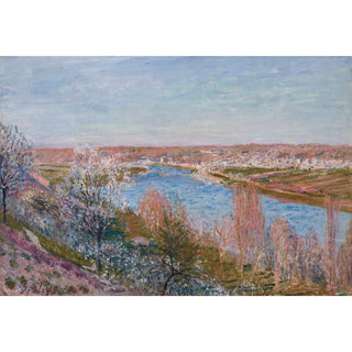 Reproduction Le Village de Champagne au Coucher du Soleil, Avril - Alfred Sisley