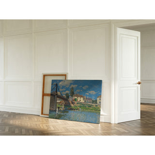 Reproduction Le pont à Villeneuve-la-Garenne - Alfred Sisley