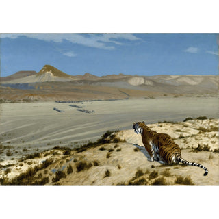Reproduction Le tigre à l'affût - Jean-Léon Gérôme