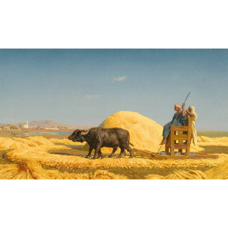 Reproduction Les batteurs de céréales, Égypte - Jean-Léon Gérôme