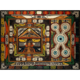 Reproduction Mademoiselle Iness, au piano - Adolf Wölfli