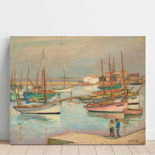 Reproduction Maisons sur le port à l'île d'Yeu - Henri Lebasque
