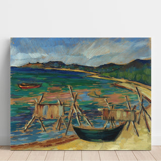 Reproduction Merelaht paatidega - Konrad Mägi
