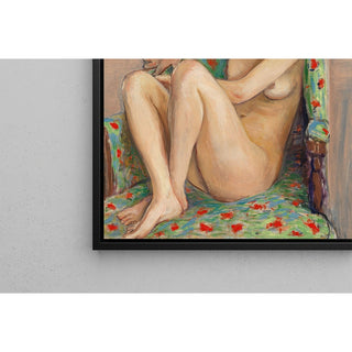 Reproduction Modèle dans un fauteuil vert - Nils Dardel