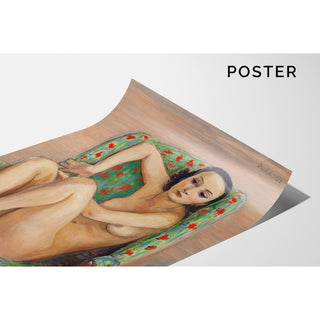 Reproduction Modèle dans un fauteuil vert - Nils Dardel