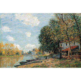 Reproduction Moret : Les rives du Loing - Alfred Sisley