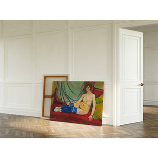 Reproduction Nu aux bas bleus - Suzanne Valadon