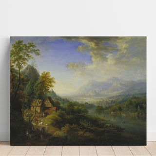 Reproduction Paysage avec rivière - Christian Georg Schütz the elder
