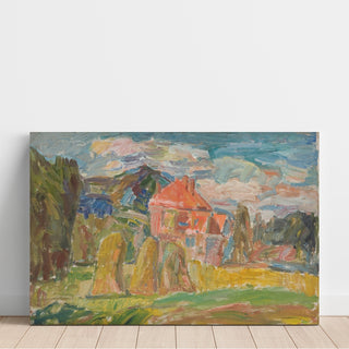 Reproduction Paysage avec une maison rouge - Sasza Blonder