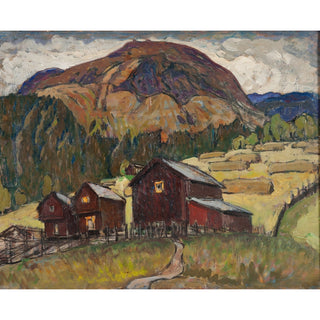 Reproduction Paysage estival avec pâturages, étude du nord de la Norvège - Anna Boberg