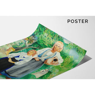 Reproduction Paysannes en costume traditionnel - Moïse Kisling