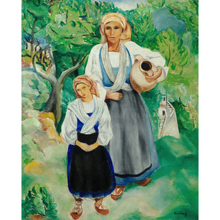 Reproduction Paysannes en costume traditionnel - Moïse Kisling