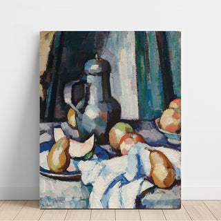 Reproduction Pommes et pot en étain - Samuel John Peploe