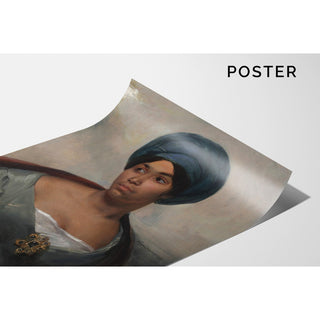 Reproduction Portrait d'une femme au turban bleu - Eugène Delacroix