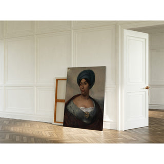 Reproduction Portrait d'une femme au turban bleu - Eugène Delacroix