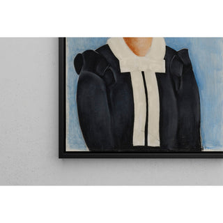 Reproduction Portrait de Femme sur Fond Bleu - Moïse Kisling