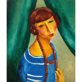 Reproduction Portrait de Marguerite Gros, sœur de Mme Renée Kisling - Moïse Kisling