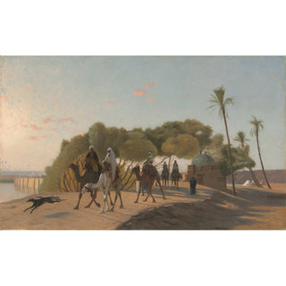 Reproduction Quitter l'oasis - Jean-Léon Gérôme