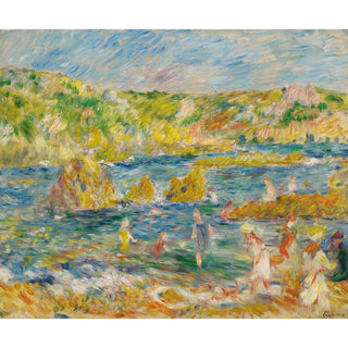 Reproduction Rochers de Guernesey avec personnages Plage à Guernesey - Pierre-Auguste Renoir