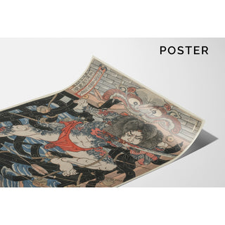 Reproduction Rori Hakuchō Chōjun de la série Les 108 héros du roman Shui Hu Zhuan - Utagawa Kuniyoshi
