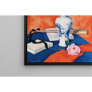 Reproduction Roses dans un vase sur un fond orange - Samuel John Peploe