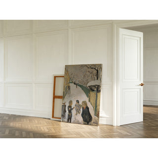 Reproduction Rue enneigée avec des enfants jouant - Pierre Bonnard