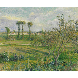 Reproduction Soleil Couchant au Valhermeil, Auvers-sur-Oise - Camille Pissarro