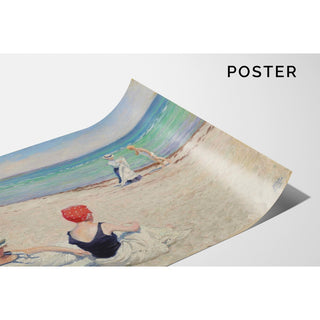Reproduction Sur la plage, Falsterbo - Paul Fischer