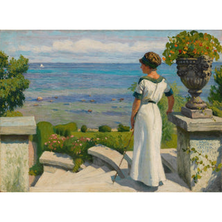 Reproduction Sur la terrasse - Paul Fischer