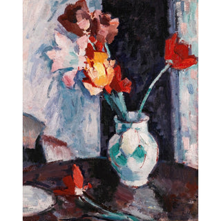 Reproduction Tulipes dans un vase blanc - Samuel John Peploe