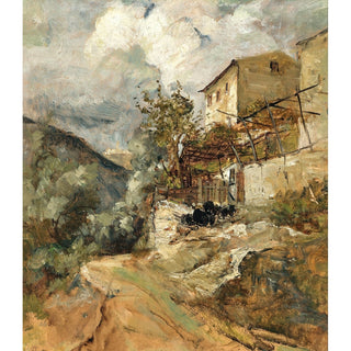Reproduction Un paysage méridional avec des moutons - Marie Egner