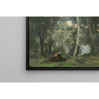 Reproduction Une Femme Ramassant du Bois à Ville-d'Avray - Jean-Baptiste Camille Corot
